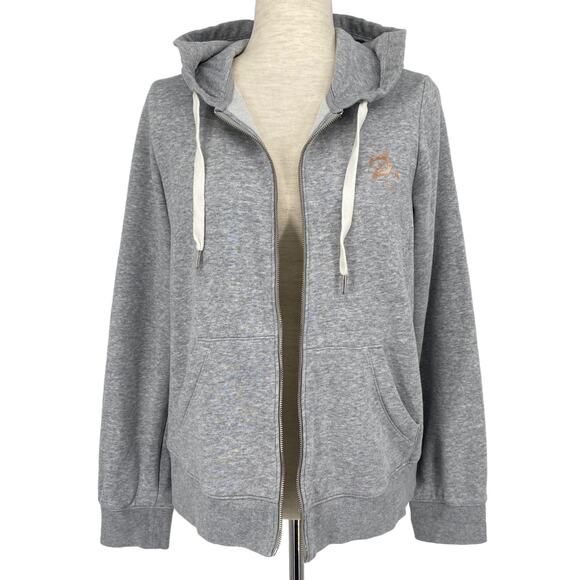 FLAWED NO ZIPPER PELOTON Graphic Hoodie Gray Size Medium Casual Athleisure - Picture 1 of 8